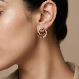 Round Diamond Intertwined Studs