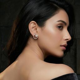 Round Diamond Sunburst Studs