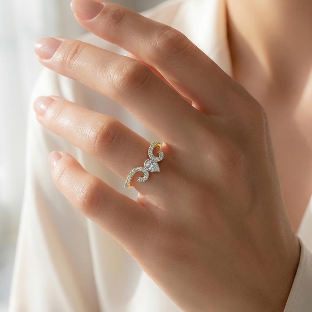 Tri-Pear Bloom Ring