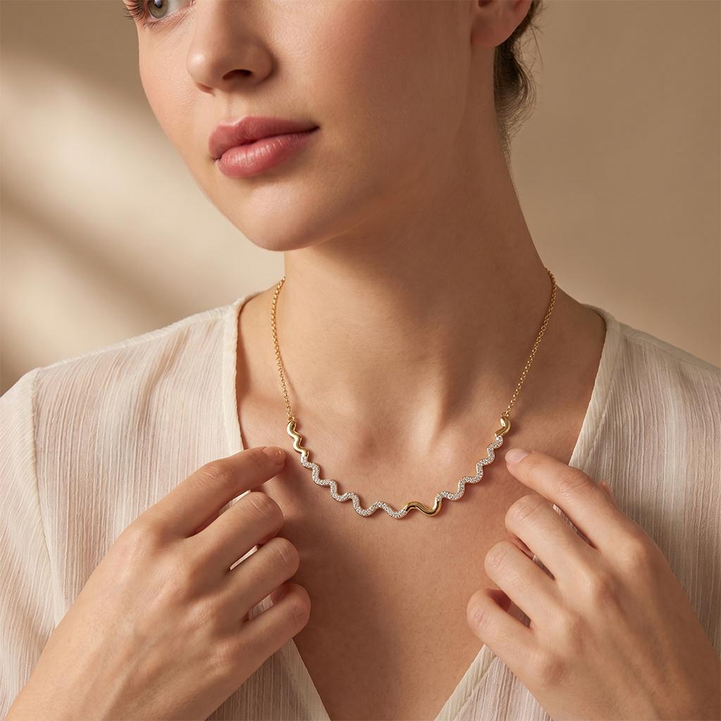 Wave Diamond Necklace