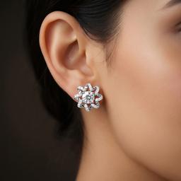 Ribbon Bloom Stud Earrings