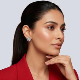 Ribbon Bloom Stud Earrings