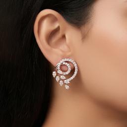 Spiraling Pear Earrings