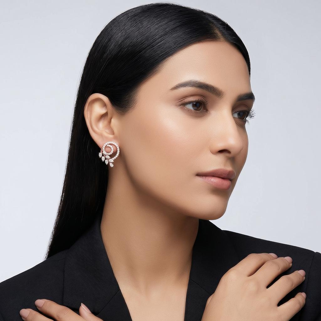 Spiraling Pear Earrings