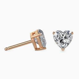 Amour Heart Prong Earring