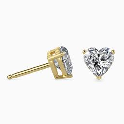 Amour Heart Prong Earring