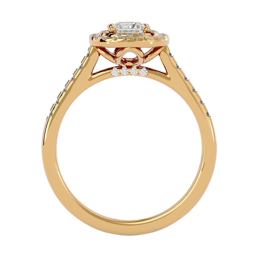 Ardha Cushion Halo Ring