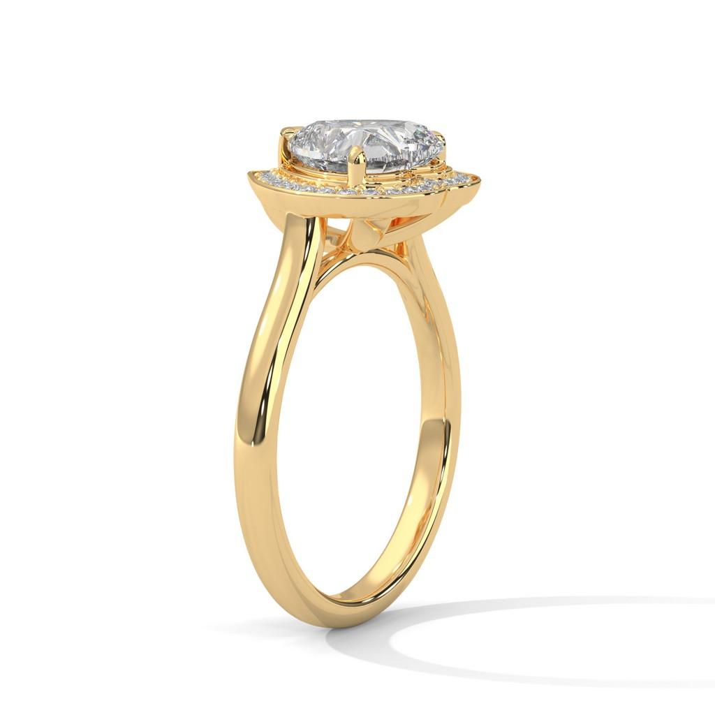 Ardha Heart Halo Ring
