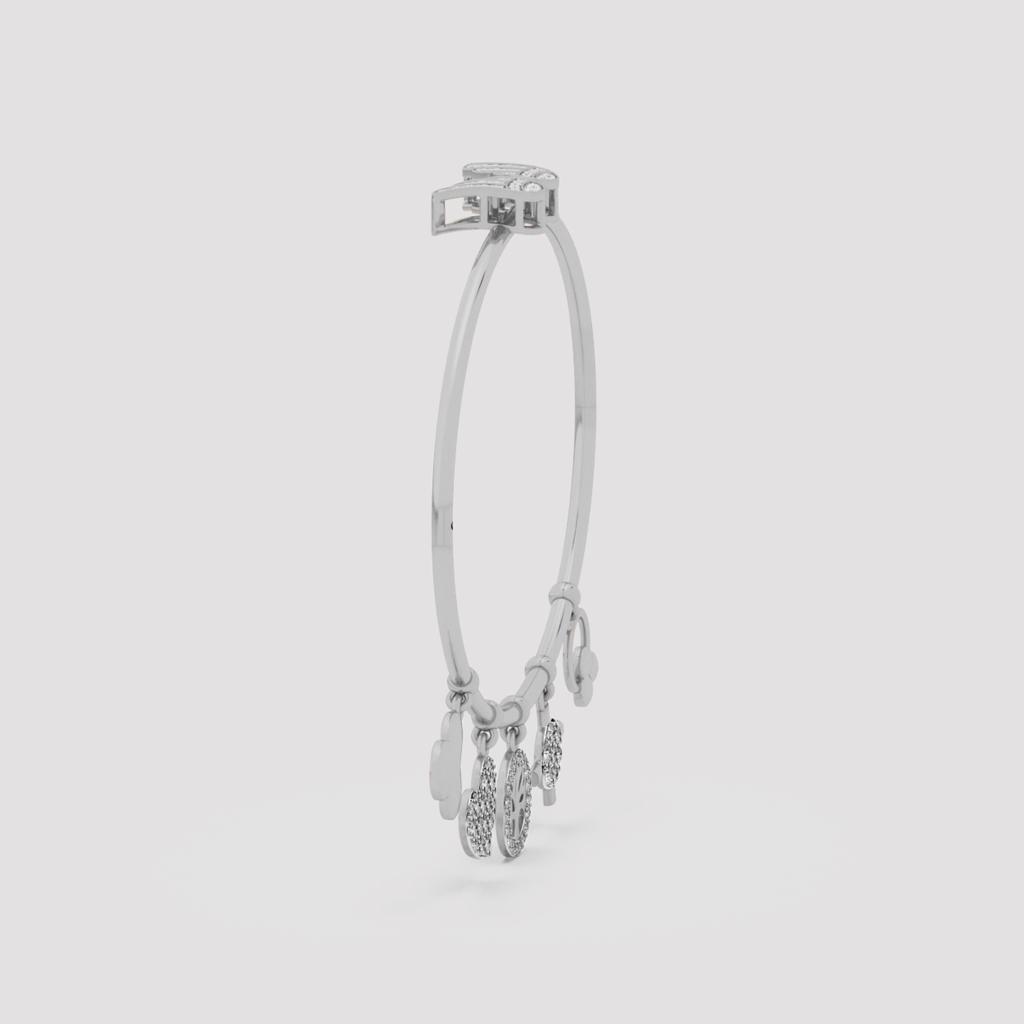 Butterfly Charm Diamond Bracelet