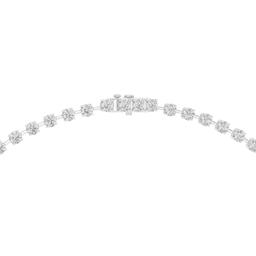 Cascade Round Tennis Necklace