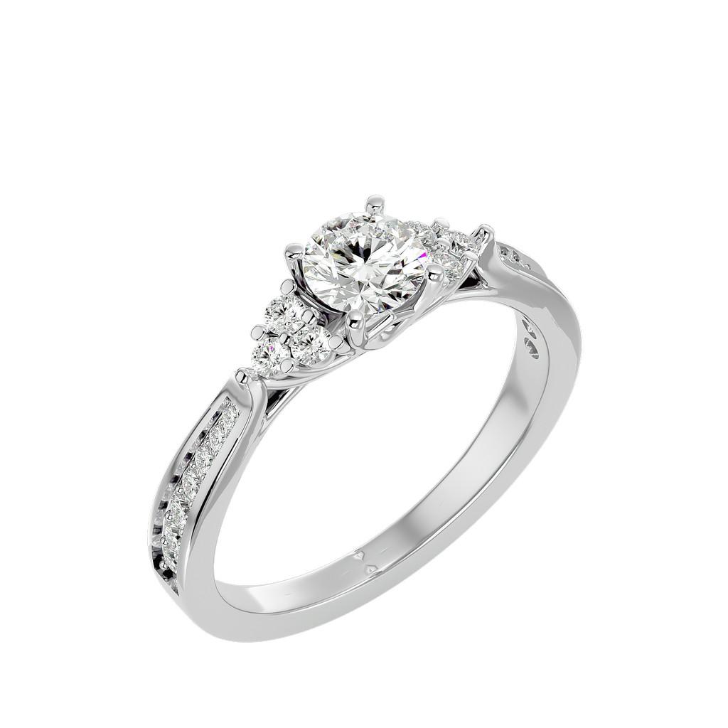 Celestine Halo Ring