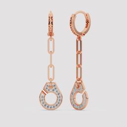 Chain Drop Huggie Earrings
