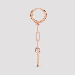 Chain Drop Huggie Earrings