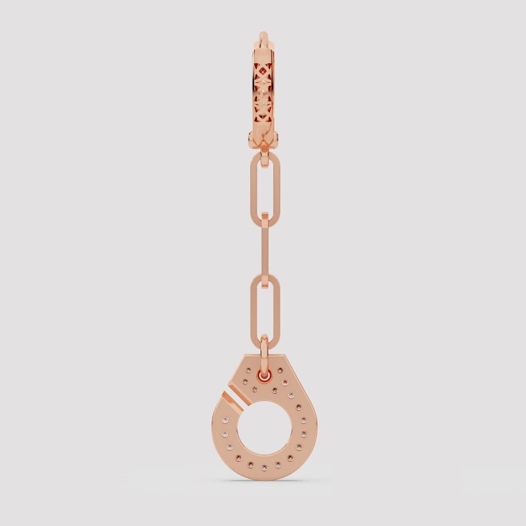 Chain Drop Huggie Earrings