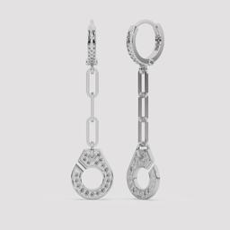 Chain Drop Huggie Earrings