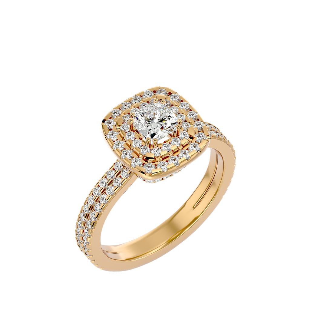 Cushion Radiance Crown Ring