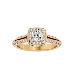 Cushion Splendor Halo Ring