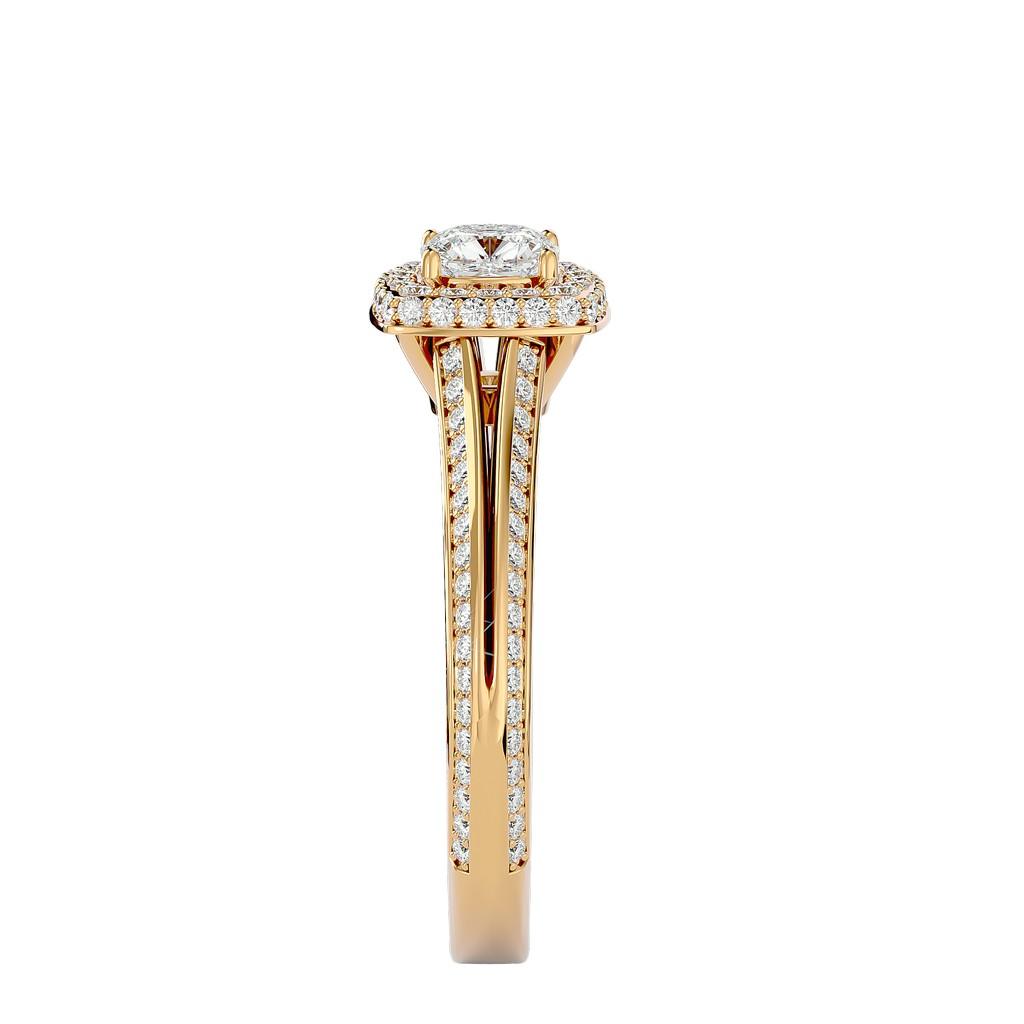 Cushion Splendor Halo Ring