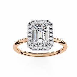 Facette Emerald Halo Ring