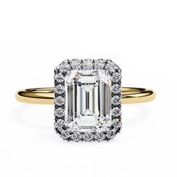 Facette Emerald Halo Ring