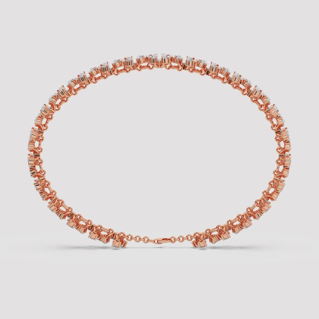 Floral Cluster Diamond Bracelet