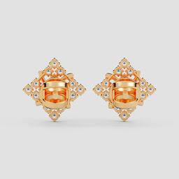 Floral Diamond Cluster Earrings