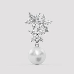 Floral Pearl Drop Earrings