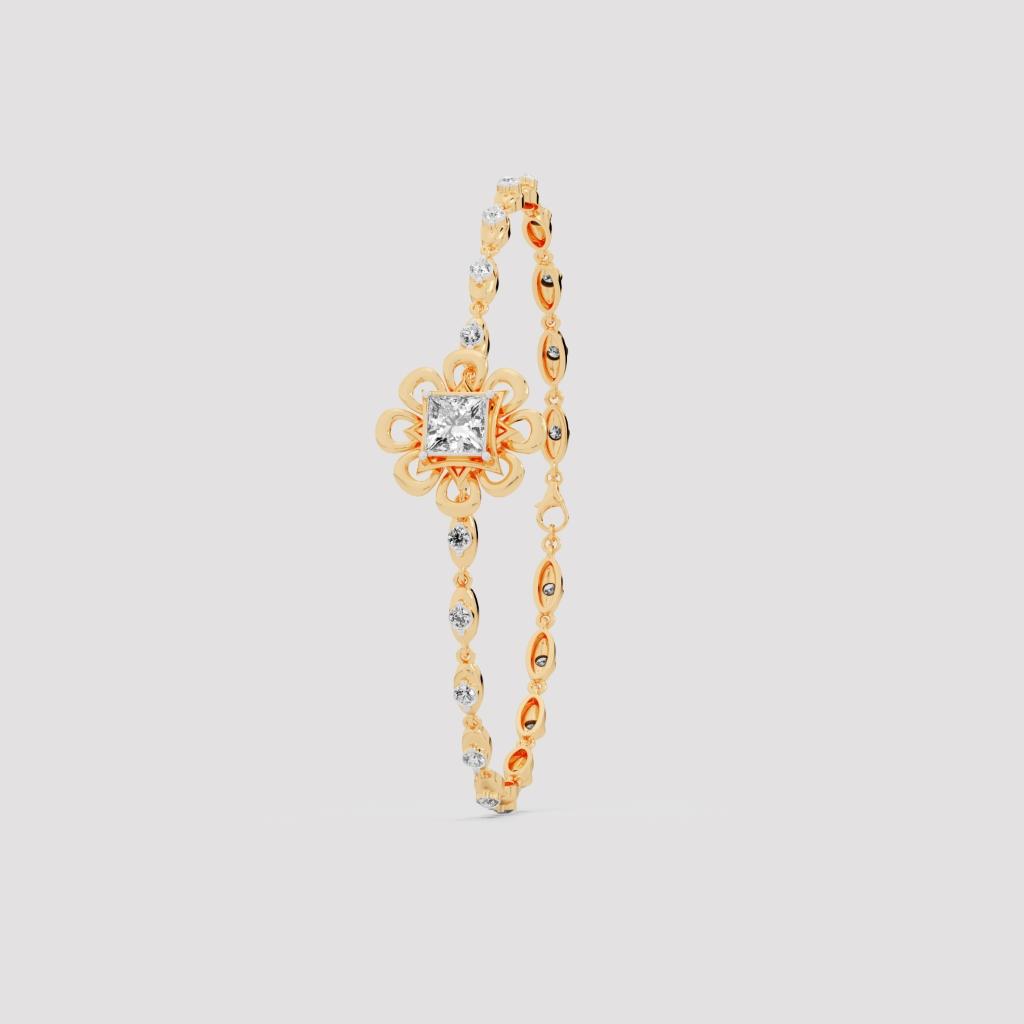 Florette Princess Diamond Floral Bracelet