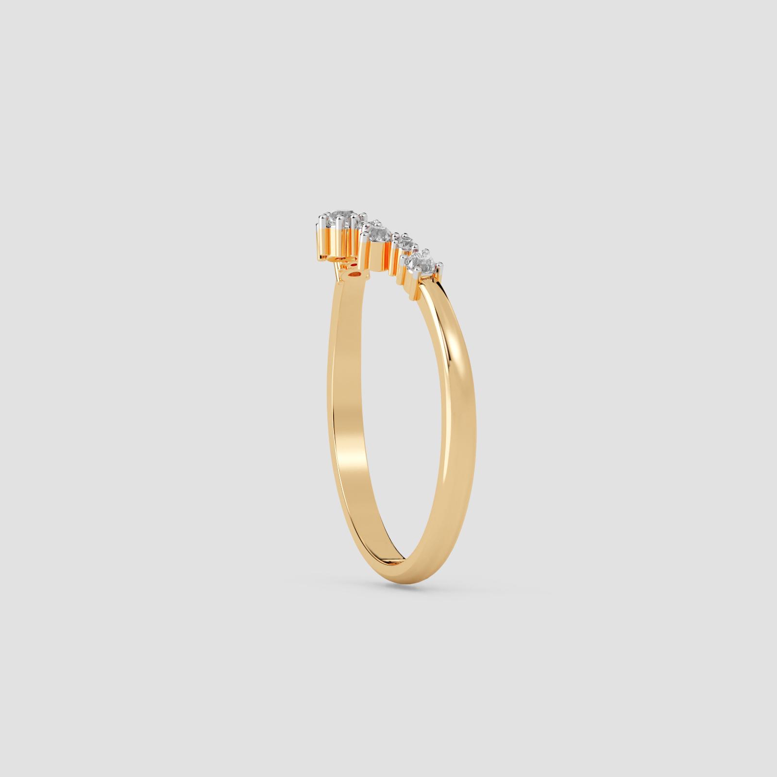 Graceful Cluster Band Ring