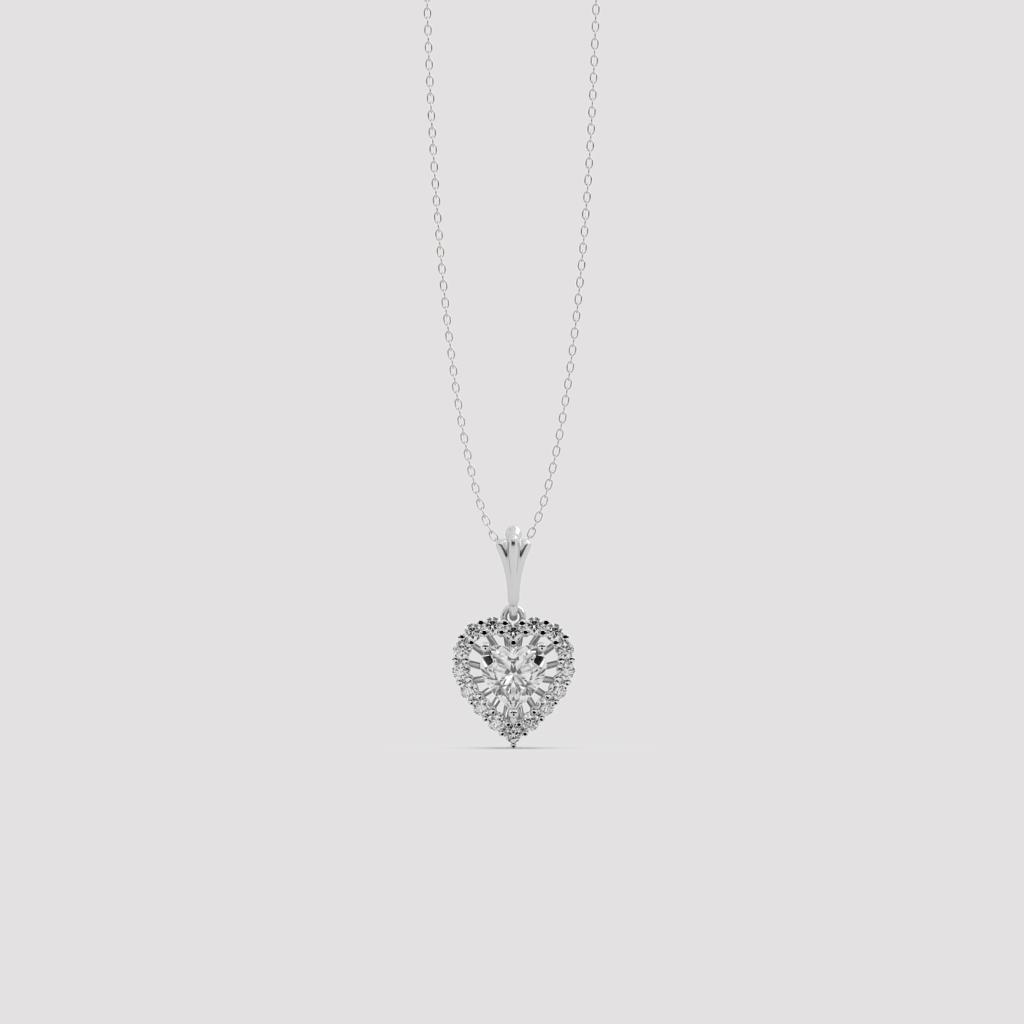Heart Halo Charm Pendant