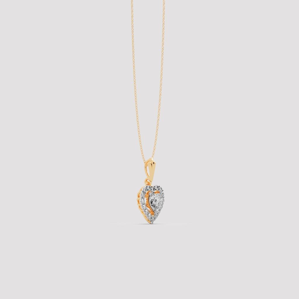 Heart Halo Charm Pendant