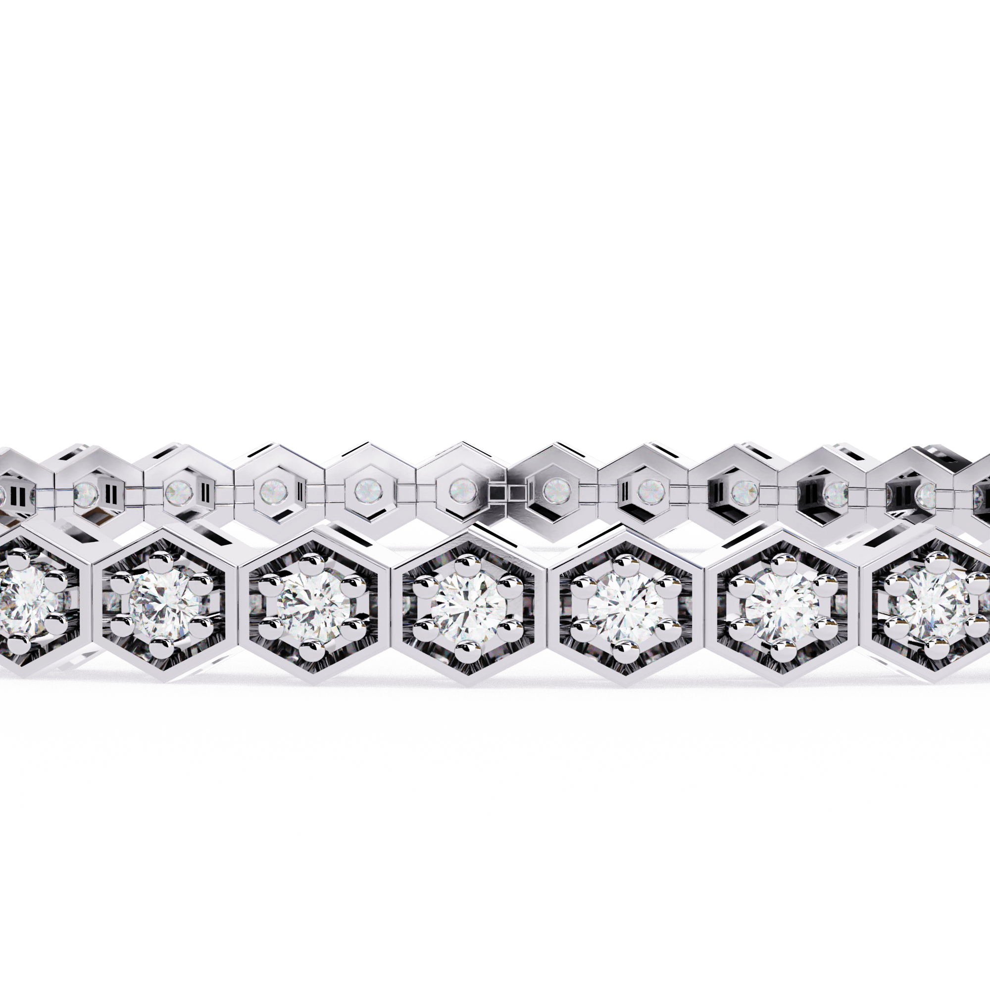Hexagon Halo Bracelet
