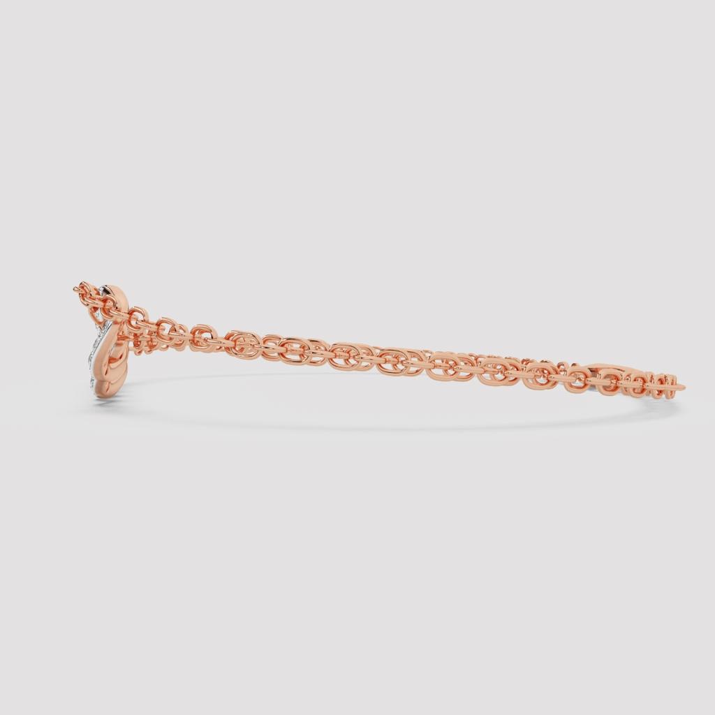 Interlocking Link Diamond Bracelet