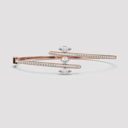 Invictus Marquise Diamond Bypass Bangle