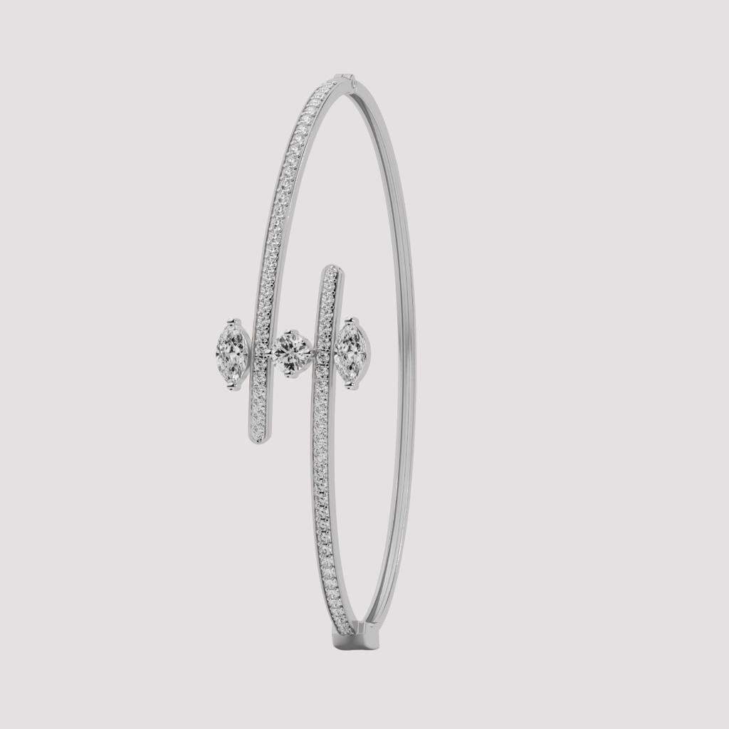 Invictus Marquise Diamond Bypass Bangle