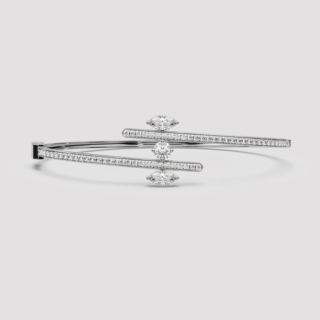 Invictus Marquise Diamond Bypass Bangle