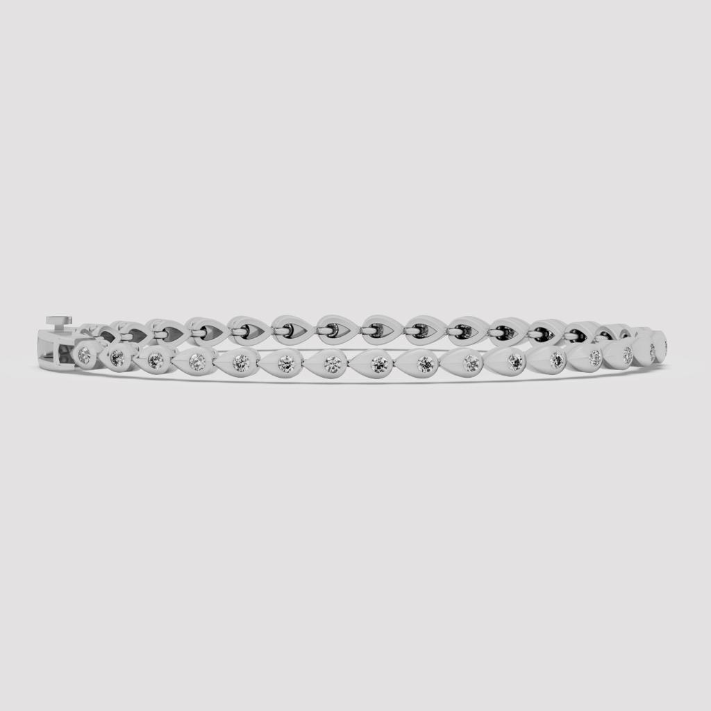 Leaf Link Diamond Bracelet