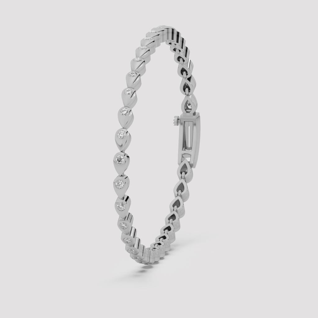 Leaf Link Diamond Bracelet