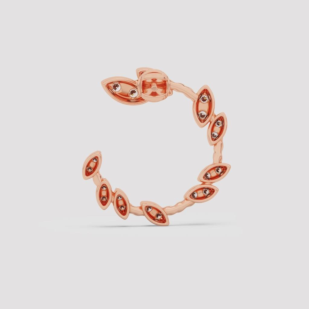 Leaf Wreath Hoop Earrings