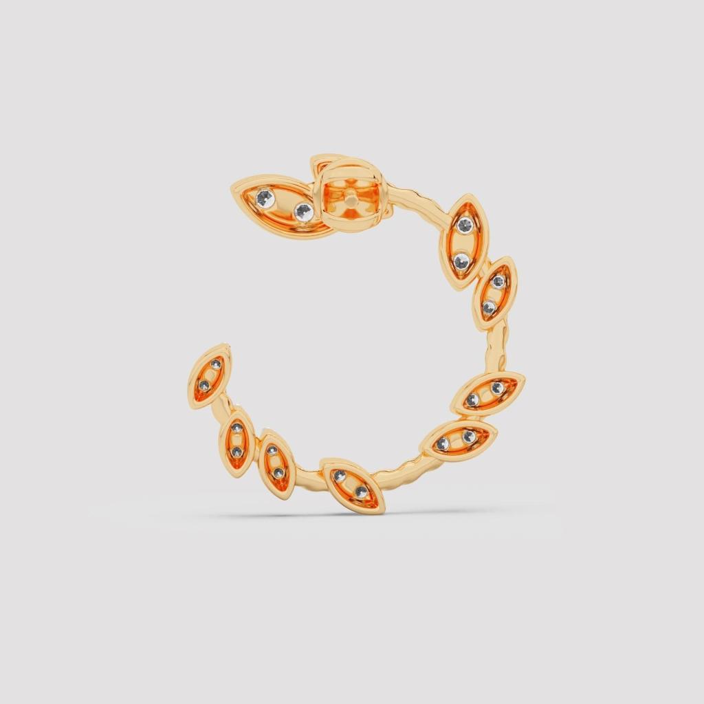 Leaf Wreath Hoop Earrings