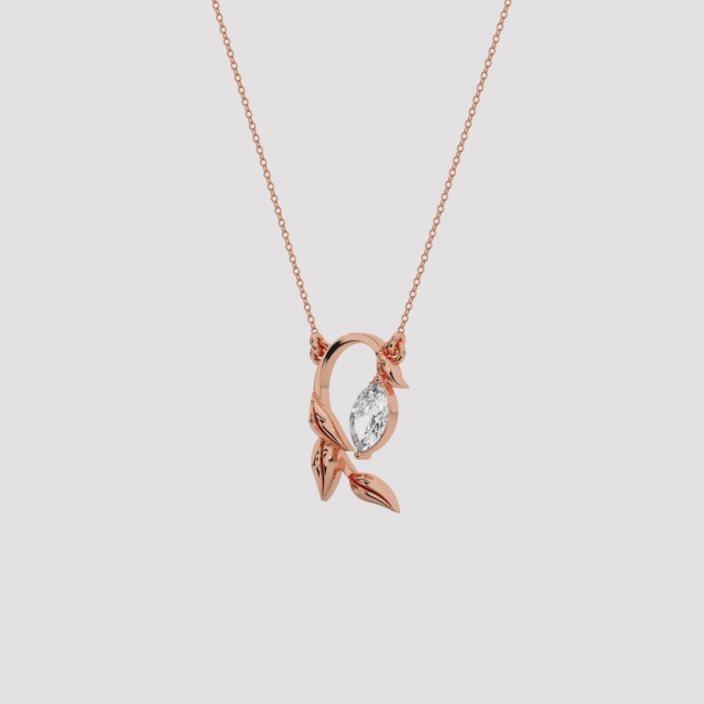 Leafed Marquise Pendant