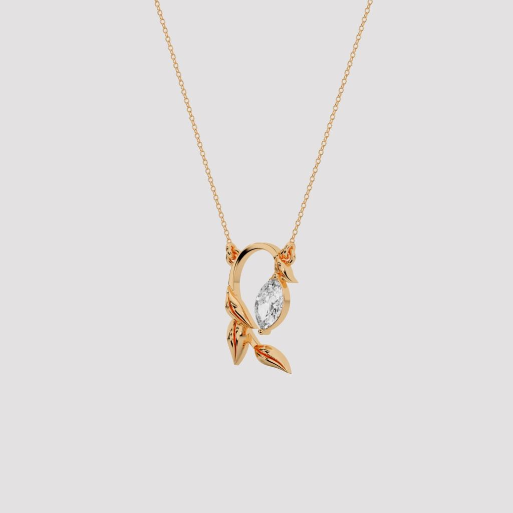 Leafed Marquise Pendant