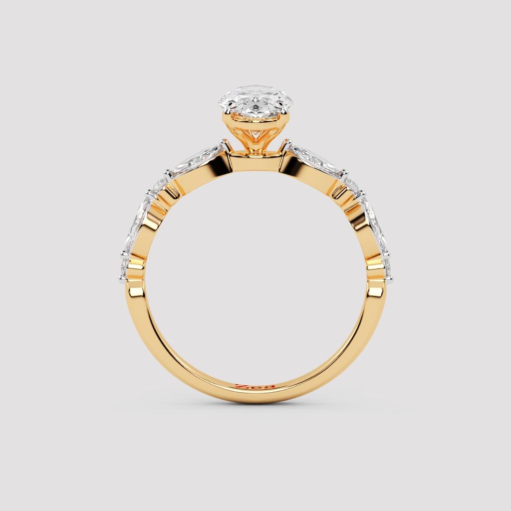 Leafy Oval Solitaire