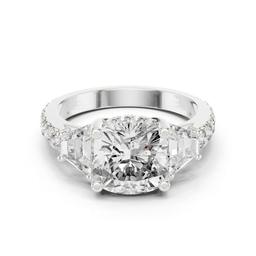 Luminous Cushion Trilogy Ring
