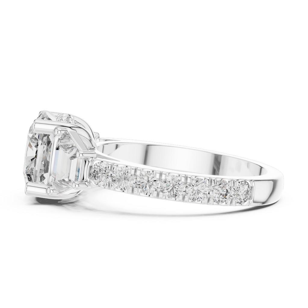 Luminous Cushion Trilogy Ring