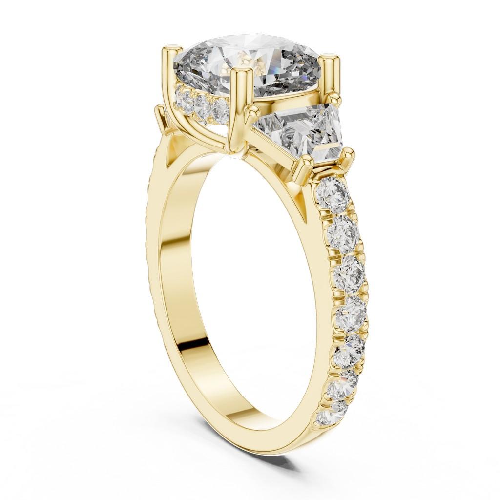 Luminous Cushion Trilogy Ring