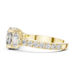 Luminous Cushion Trilogy Ring