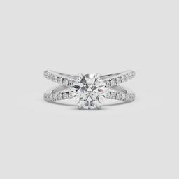 Luminous Split Solitaire Ring