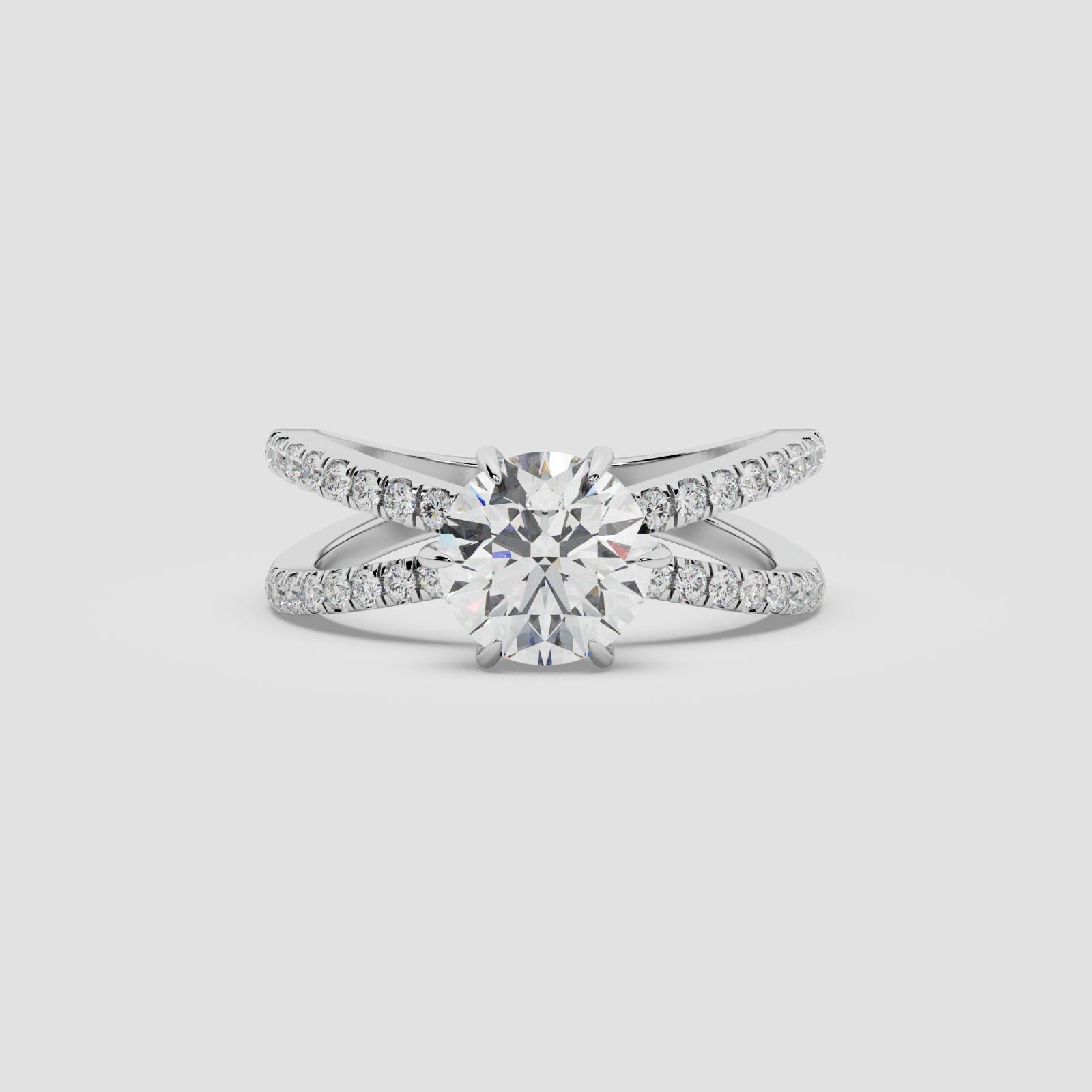 Luminous Split Solitaire Ring