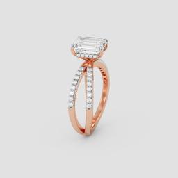 Majestic Emerald Split Band Ring